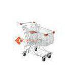 Zinc plated Cold steel Wire Grocery carts Asian design 125L