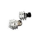 19mm / 25mm Crystal Curtain Rod Finials , 3 Layers Glass Curtain Rod Ends