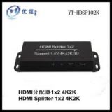 HDMI splitter 1x2 3D 4K*2K supported