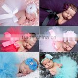 New coming Mint Girl Baby Party Dresses Baby Tutu Dress with Flower Headband Infant headband Baby Girl Set Photo