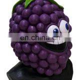 New Funny Party Costume Accessory TV Cartoon Fruit Latex Grape Mask thumbnail-3