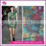 Wool Knitting Pattern Digital Printing Silk CDC 100% Pure Silk Crepe de Chine Fabric thumbnail-1