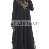 Beautiful Black Sheer Georgette Abaya Dress for Women thumbnail-1