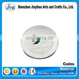 custom made colored silver company logo coin with cheap price