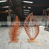 Leaf Metal Art Statue Corten Steel Sculpture thumbnail-2