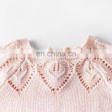 High Quality Knitting Romper 2019 New Arrivals Baby Kids Climbing Cotton Girls Kids Hollowed Out Leaves Romper thumbnail-4