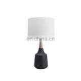 Japan Style Simple Modern Desk Lamps Custom Ceramic Base Matte Black Table Lamps for Hotel Bedside thumbnail-1