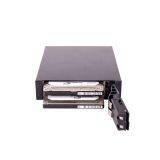 Unestech 2.5in Dual Bay SATA Tray-less Hot Swap SSD HDD Enclsoure for 3.5