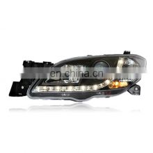 2003-2008 Year Mazda 3 M3 Led Head Lights With Bi-Xenon Hid Projector Lens Light Square Angel Eyes