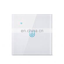 EU Standard Smart Tuya 1 Way Home Wireless WiFi Wall Light Touch Switch Panel Wall Interruptor,Need Neutral Line,
