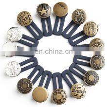 New Products Multiple Colors Quality Classical Brass Elastic Jeans Extend Buttons Extender