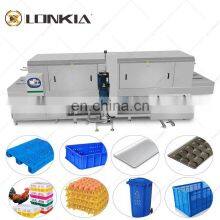 Industrial spray type vegetable turnover basket washer