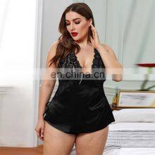 2021 Wholesale New Arrive, Fashion Women Satin Cami Plus Size Lingerie/ thumbnail-1