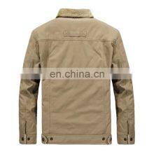 Wholesale Custom Men's Winter Plus Velvet Casual Fashion Jacket Jacket Men's Cotton Coat Men's Loose Cashmere Plus Velvet Jacket thumbnail-3