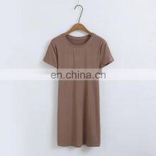 Customized Sexy Women's Back Cross Tie Rope Mid-length Short-sleeved T-shirt Women Summer New Style Dress thumbnail-4