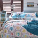 Good quality 100 cotton and cheap price Cartoon design tree pattern bedding set king duvet cover
