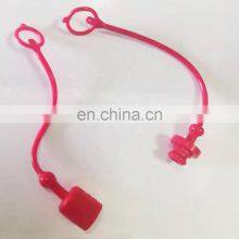 Used for 3/8 NAV Hydraulic Quick Couplings 3/8 Inch Female and Male Red Plastic Material Dust Plug thumbnail-2