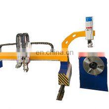 Industrial Tube Pipe 3axis Gantry CNC Plasma Cutter Machine Plate Pipe Plasma Profile Cutting 2 in 1 Carbon Stainless Steel Cut thumbnail-1