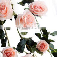 2022 Wholesale Wedding Decorations Artifical Flower Hanging Plastic Flowers Vine Real Touch Artificial Rose Flower For Decor thumbnail-5