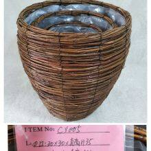 Outdoor Decorative Willow Basket Willow Garden Basket for Plant thumbnail-3