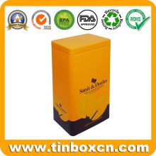 Customized Airtight Coffee Tin Box With Plug Lid and Flush Appearance