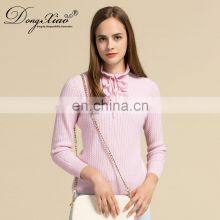 Wholesale Women's Keep Warm Pullover Pink Ladies Cable Cashmere Sweater thumbnail-5