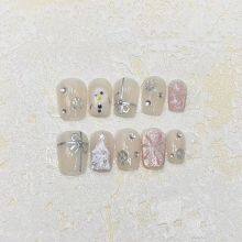 Christmas Nail Art Collection DIY Cute Christmas Tree Snowman and Snowflake Nail Tips thumbnail-3