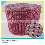 Diamond Mesh Roll Wedding Decoration Rhinestone Ribbon Trim 10 Yards 24 Rows thumbnail-3