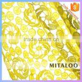 Mitaloo MFL0135 Good Quality Yellow Lace African Beaded Lace Embroidery Lace Designs