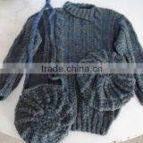 Set Alpaca, handbag and beret for Children 2T Peru Handmade