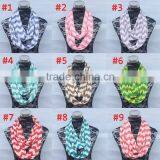 Wholesale Double Layer Jersey Knitted Chevron Infinity Scarf