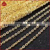 30 Inch Full Roll Brass Flat Cable Chain Oval Link Bulk With Connectors, Fashion Jewelry Cable Chain thumbnail-3