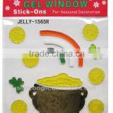 stained glass stickers, St. Pat's Day,size 20*20*0.3cm, conform to EN71