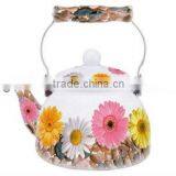 3.5L/5.0L Enameled Kettle With Ceramic Handle/Enamel Tea Pot/Enamel Cookware thumbnail-1