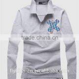 New Style Casual Long Sleeve Unisex Polo T Shirt thumbnail-1