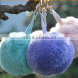 New Arrival Big Soft Rabbit Fur Ball Key Chain thumbnail-1