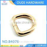 Gold Supplier Light Gold Metal D Ring Zinc Alloy Plated Dee Shape Bag Decoration Accessories