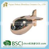 Small Bomb Shape Electroplating Ceramic Coin Bank thumbnail-3