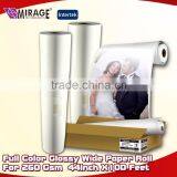 Full Color Glossy Wide Paper Roll For 260 Gsm 44Inch X100 Feet