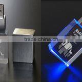 2016 Promotion Gifts USB Memory Stick Crystal Usb Flash Drive With Colorful Led Light up and Support 3D Logo Laser Engraving Supplier's Choice
