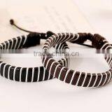 2016 Handmade Rope Bangle Cow Leather Bracelet For Couples thumbnail-1
