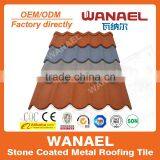Modern Ancient Corrugated Metal Color Steel Stone Roof Tile/Guangzhou Building Materials,Wanael Roof Tile Factory thumbnail-3