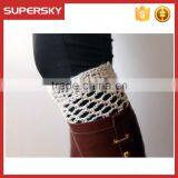 A-262 Crochet Boot Toppers Socks Handmade Crochet Boot Toppers Open Knitted Boot Cuffs thumbnail-3
