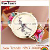 2016 Hot New Fashion Women Colorful Cord Weaved Giraffe Watches thumbnail-6