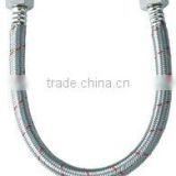 40cm double head stainless steel braided hose, s.s sink flexible hose, stainless steel braided hose for high temperature