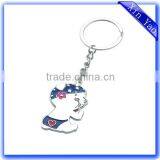 Factory Made Zinc Alloy Animal Shape Enamel Nickel Cute Keychain