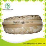 Hot Sale Mini Round Modern Bamboo Tea Sundries Basket With Cane thumbnail-1