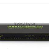 4x4 HDMI 3D HDTV HD 4K True Matrix 1.4 Switch Splitter 1080p 4 In 4 Out IR Remote thumbnail-5