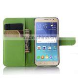 Hot Selling Ultra Thin Lichee PU Leather Case Wallet Folio Flip Cover for Samsung GALAXY J3 thumbnail-6