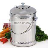 Stainless Steel Compost Pail With Lid thumbnail-1
